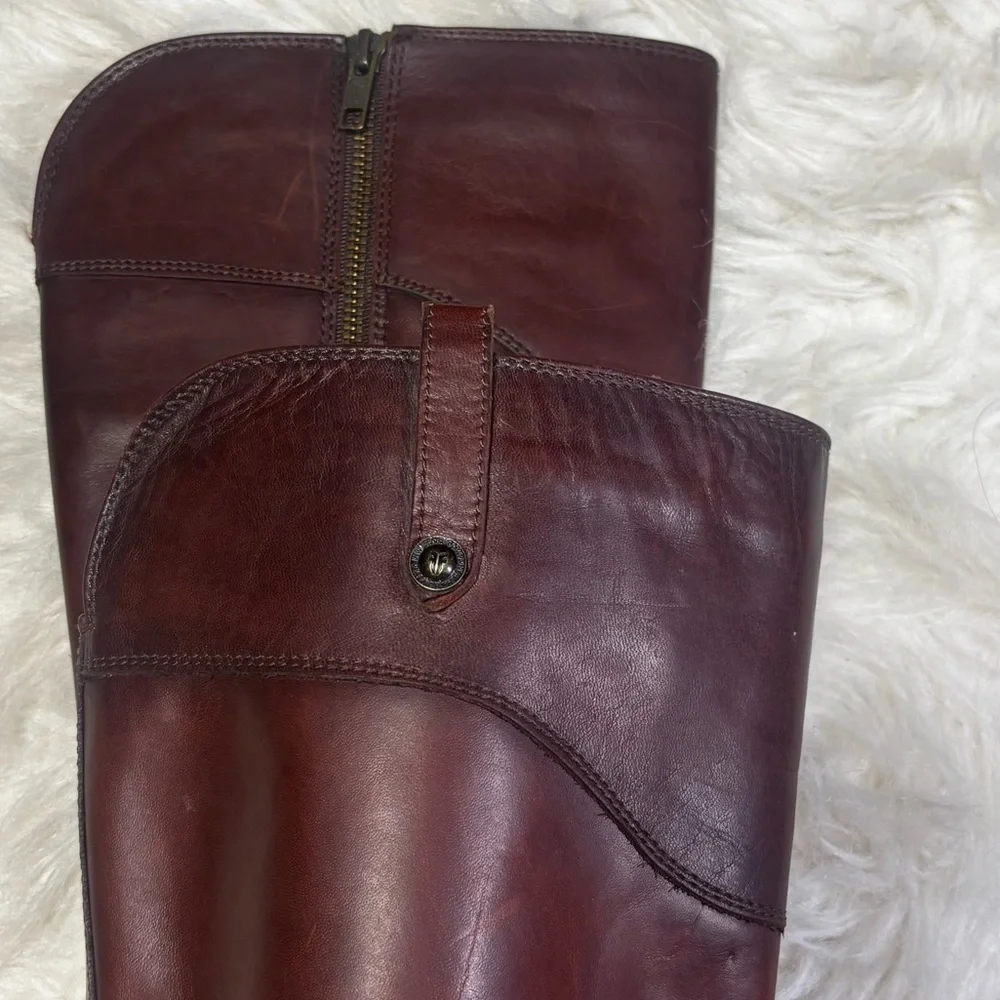 Frye Cognac Tall Leather Riding Boots size Women’s 7.5